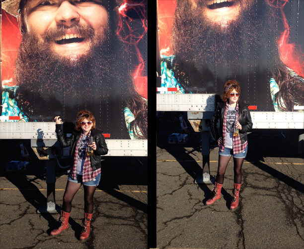 Things got a lil' crazy in front of the Bray Wyatt trailer. 